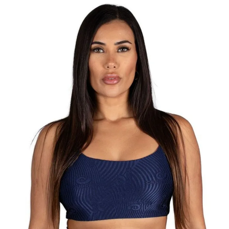 Top Caju Brasil Exclusivo Azul Eclipse Feminino Fitness G M
