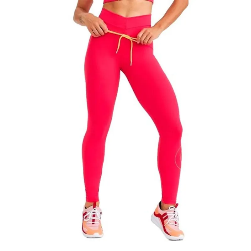 Calça Legging Caju Brasil Com Cadarco Pink Feminino Fitness P G / Pink