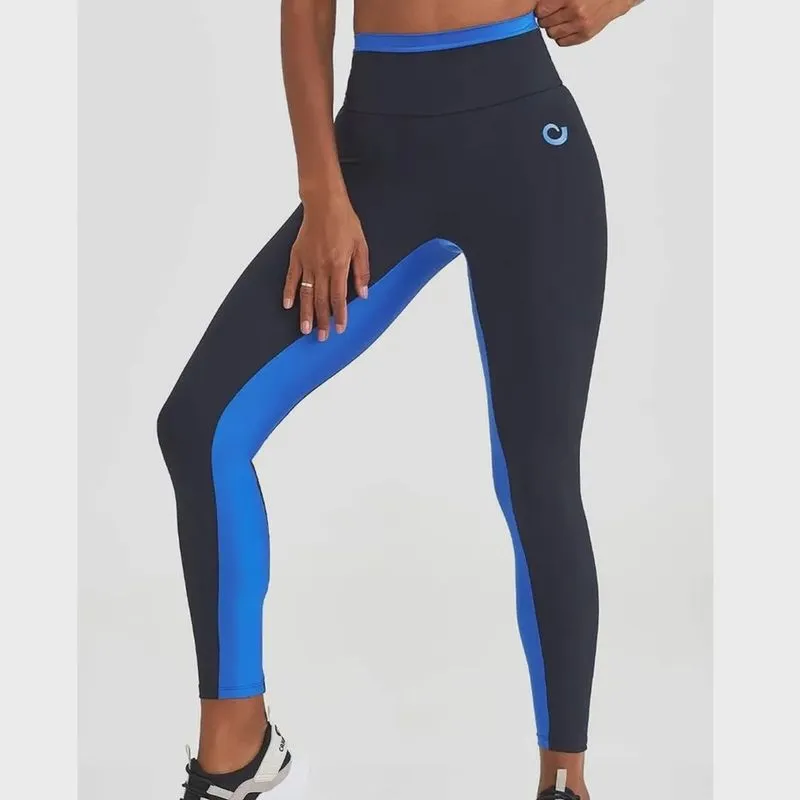 Calça Legging Caju Brasil Nakay Feminino Preto Azul