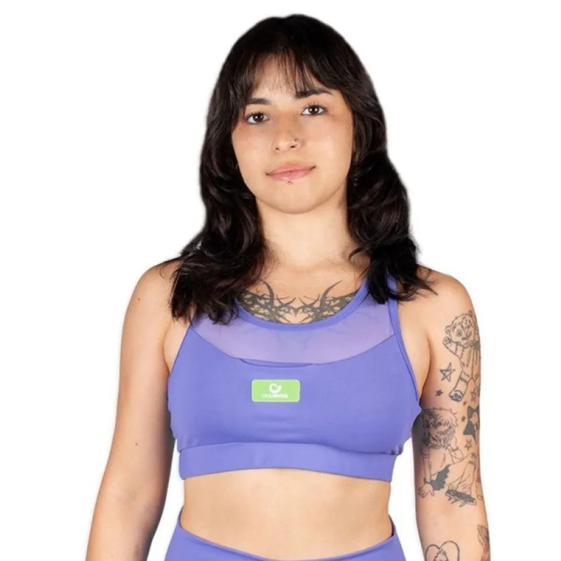 Top Caju Brasil Nz Azul Com Bolso Na Frente Feminino Fitness G G / Azul