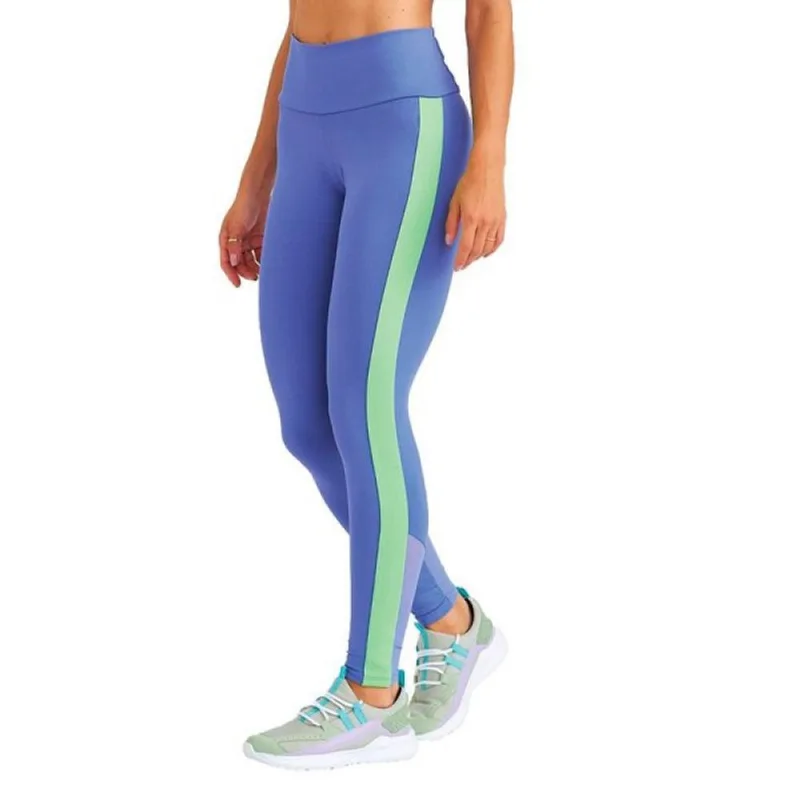 Calça Legging Caju Brasil Nz Azul e Verde inino Fitness P G / Azul