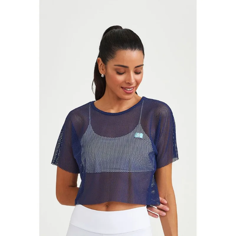 CROPPED TELA CLASSICO AZUL MARINHO CAJUBRASIL - GG
