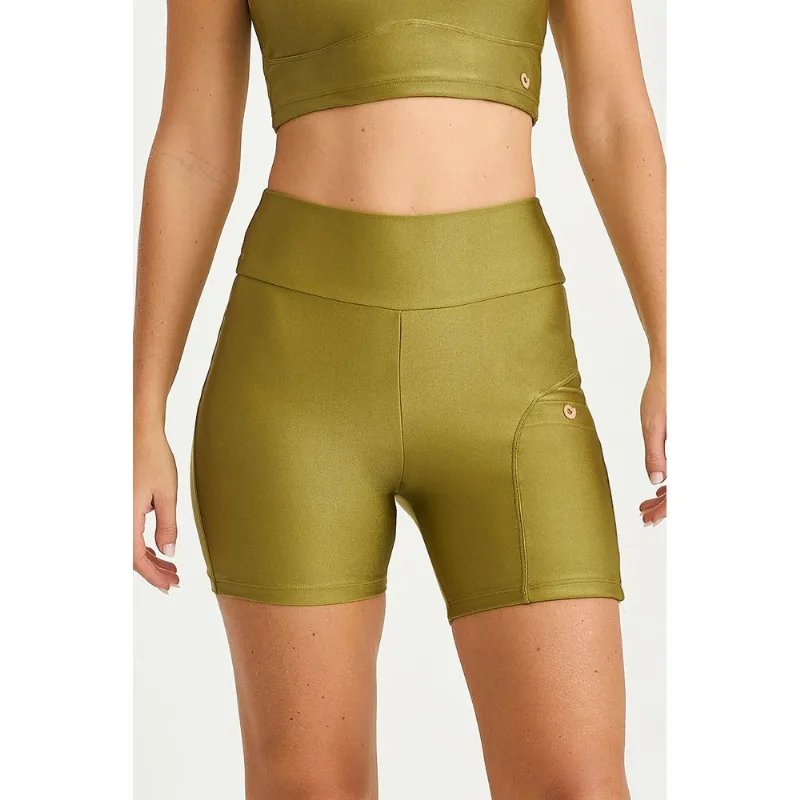 SHORT TRILOBAL ADAPTIV COM BOLSO VERDE PISTACHE CAJUBRASIL M - CAJU BRASIL