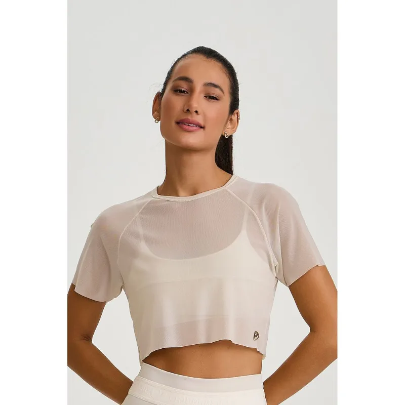 CROPPED DE TULE OFF WHITE CAJUBRASIL CROPPED DE TULE OFF WHITE - M