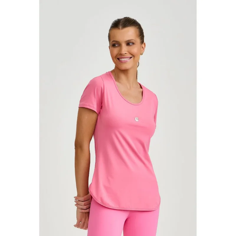 BLUSA UV DRY BÁSICA ROSA POP CAJUBRASIL M - CAJU BRASIL