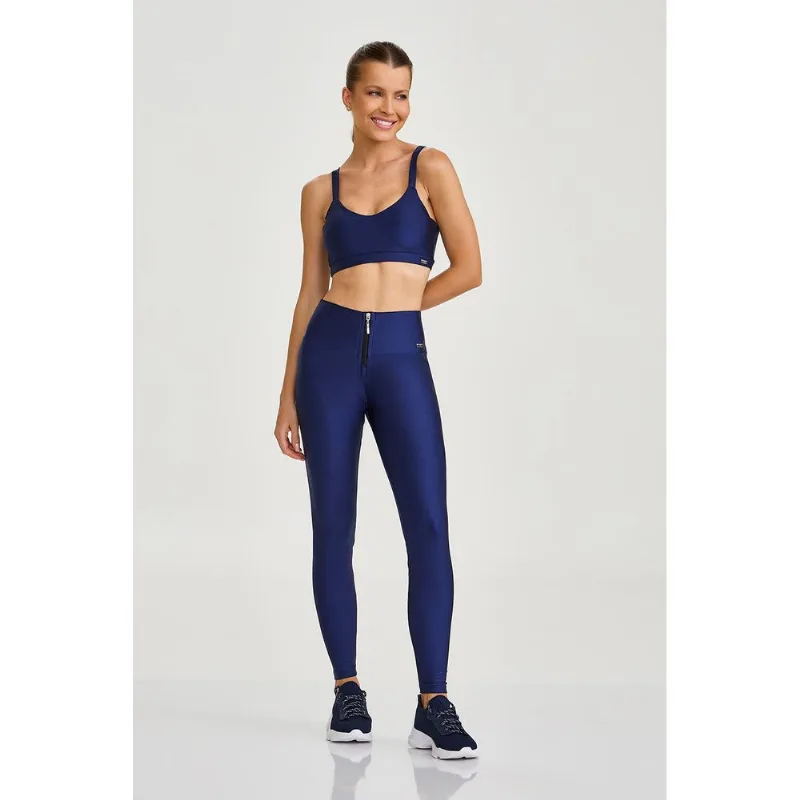 LEGGING COM ZÍPER BÁSICA AZUL MARINHO CAJUBRASIL M - CAJU BRASIL