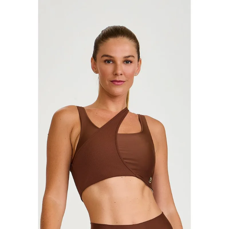 TOP ATLETIKA ASSIMÉTRICO MARROM CAPUCCINO CAJUBRASIL P - CAJU BRASIL