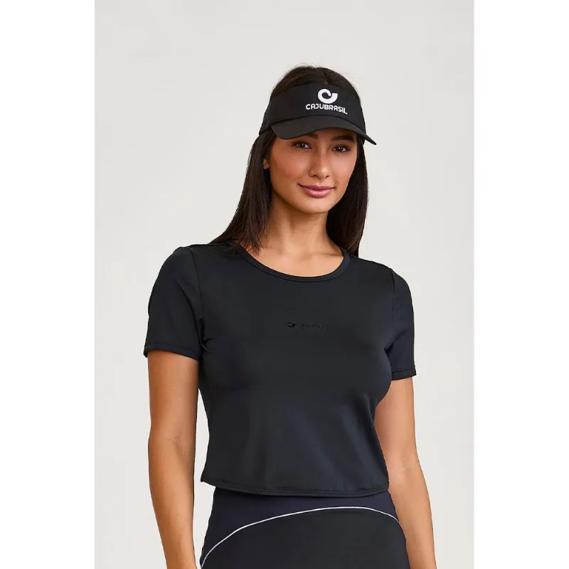 CROPPED BLOCKSUN DRY COSTAS RESPIRAVEIS PRETO CAJUBRASIL G - CAJU BRASIL