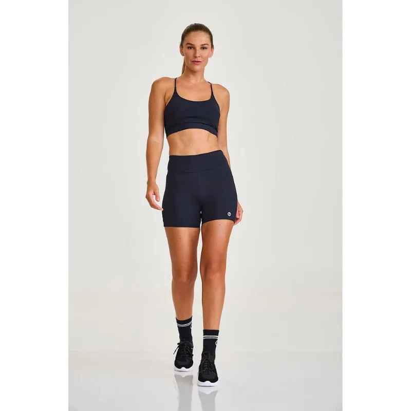 SHORT PRO COM BOLSO DE TULE PRETO CAJUBRASIL P