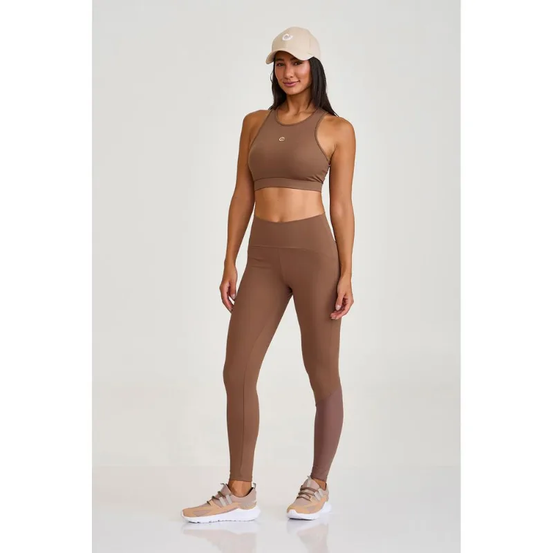 LEGGING COM TULE MARROM CASTANHO CAJUBRASIL M