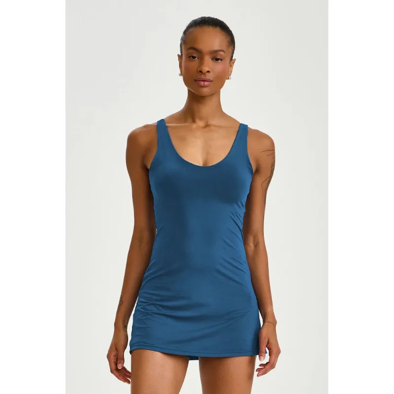 VESTIDO MACAQUINHO UV AZUL BLUE JEANS CAJUBRASIL G