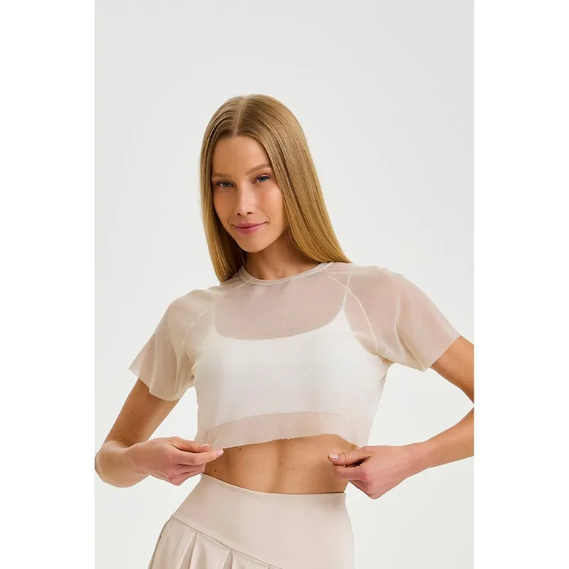 CROPPED DE TULE OFF WHITE CAJUBRASIL M