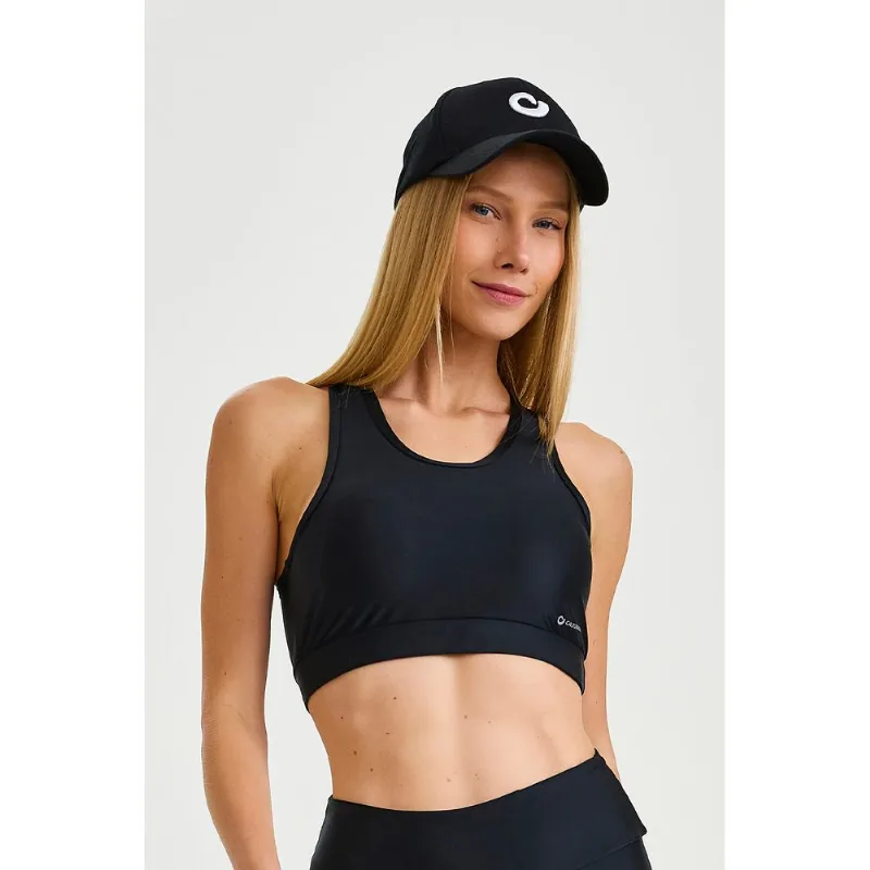 TOP CROPPED ATLETIKA COSTAS CANELADO PRETO CAJUBRASIL M