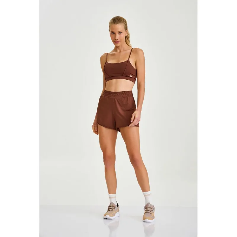 SHORT SOLTO DUPLO NT MARROM CAPUCCINO CAJUBRASIL G