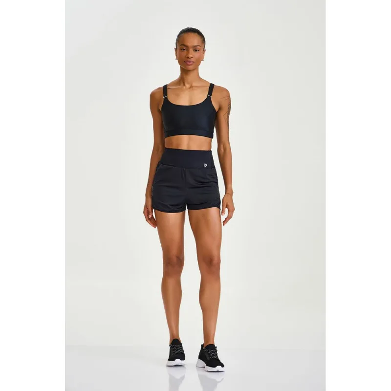 SHORT SOLTO CORRIDA COM BOLSOS PRETO CAJUBRASIL P