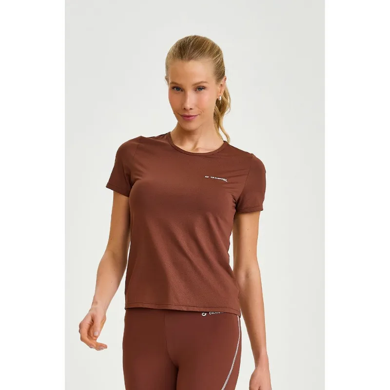 BLUSA NT DRY COM ABERTURA MARROM CAPUCCINO CAJUBRASIL G