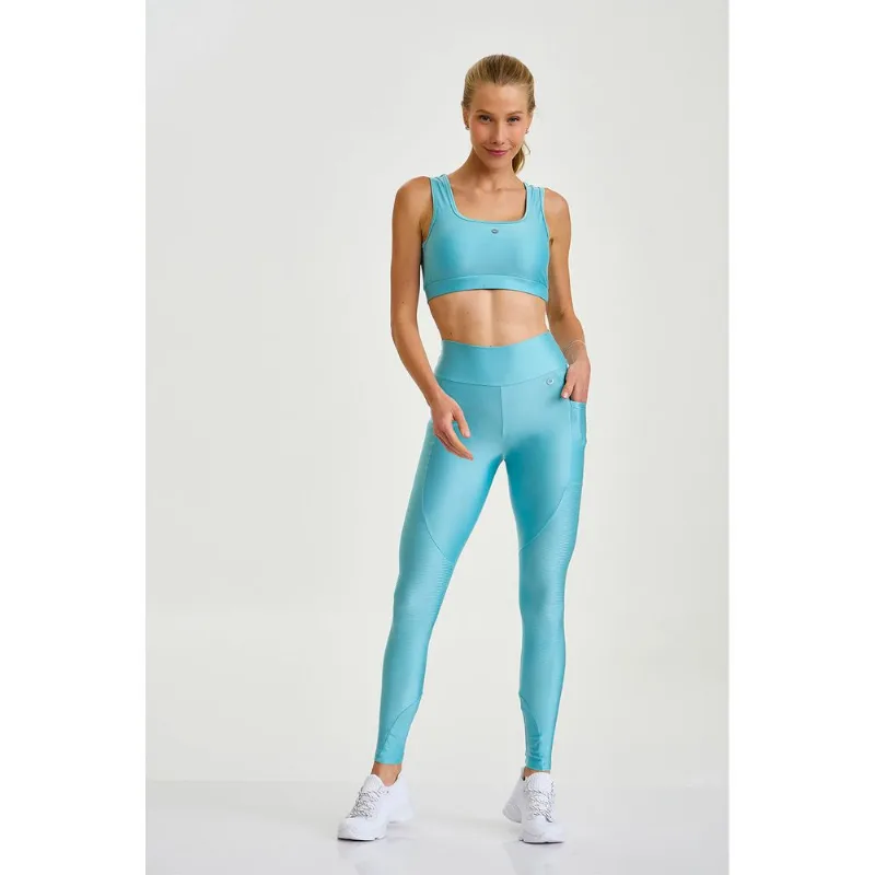 LEGGING ATLETIKA GLOW COM BOLSO AZUL TURQUESA CAJUBRASIL M