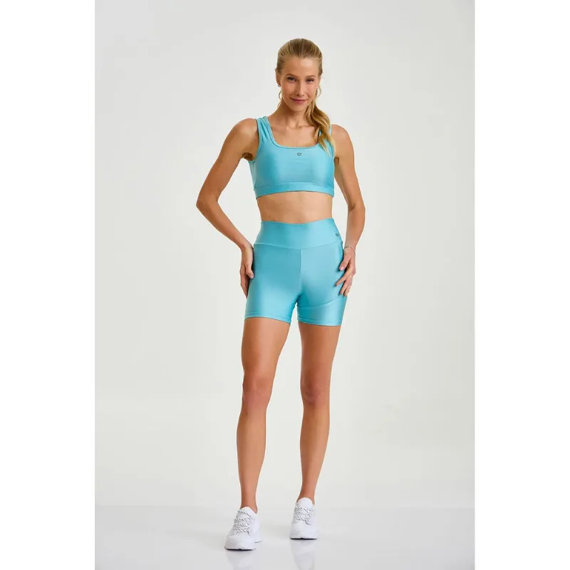 SHORT ATLETIKA GLOW COM BOLSO AZUL TURQUESA CAJUBRASIL M