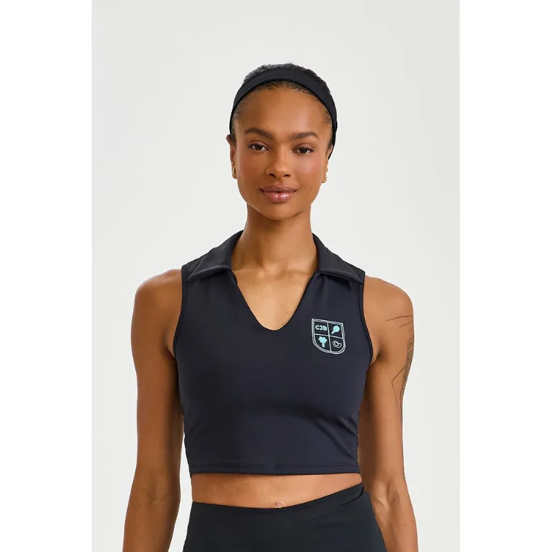 TOP CROPPED PRO COM GOLA PRETO CAJUBRASIL G