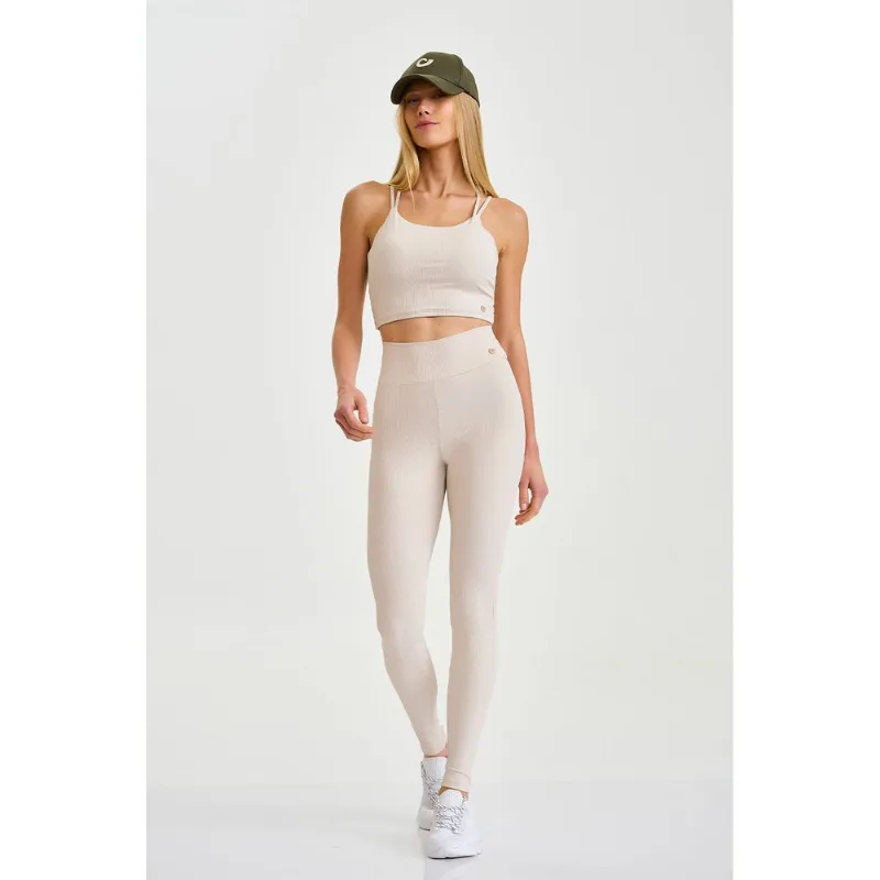 LEGGING CANELADA COM LEVANTA BUMBUM OFF WHITE CAJUBRASIL G