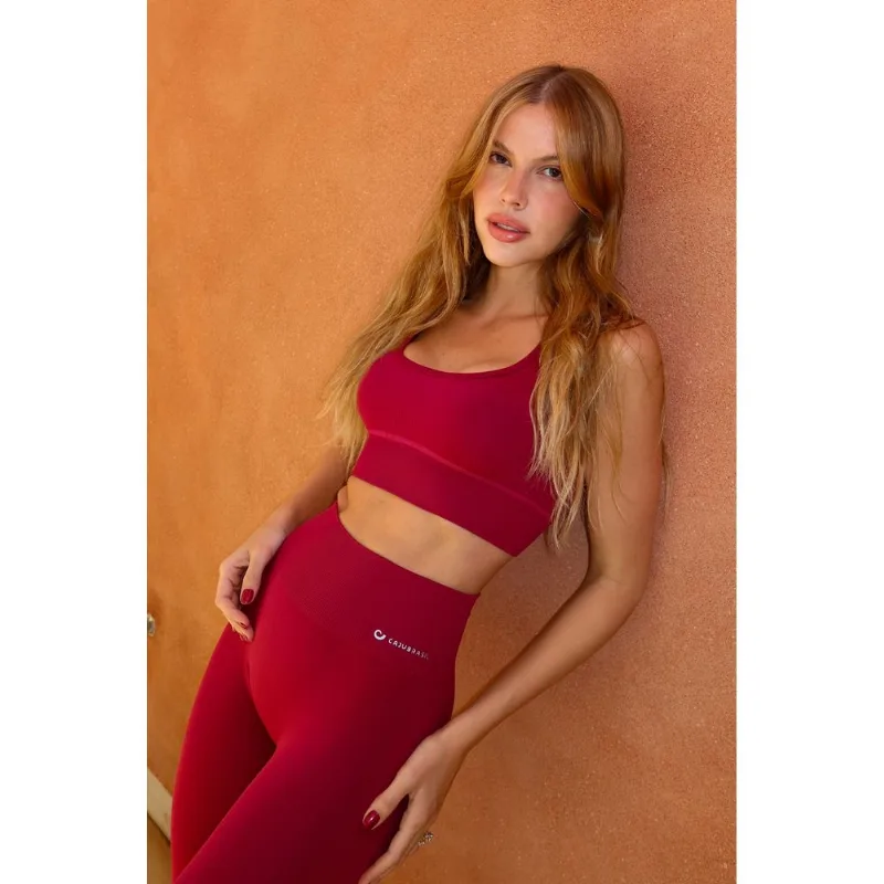 TOP SEM COSTURA NADADOR VERMELHO CARMIM CAJUBRASIL GG