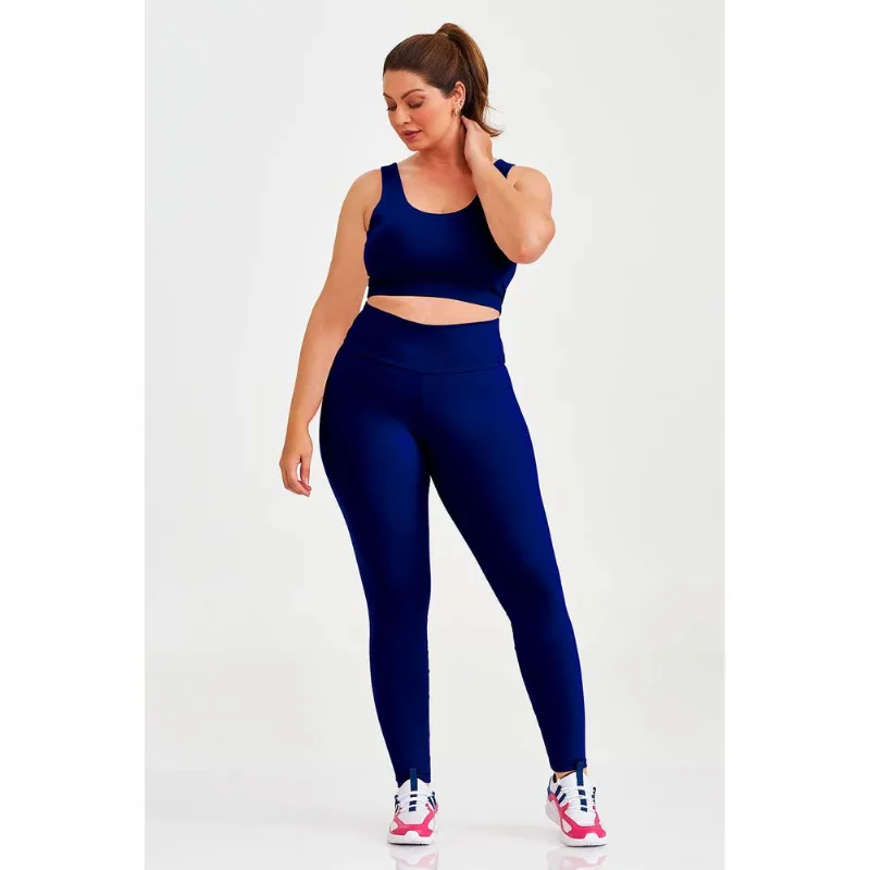 LEGGING ADAPTIV PLUS SIZE CLASSICA AZUL MARINHO CAJUBRASIL - P1