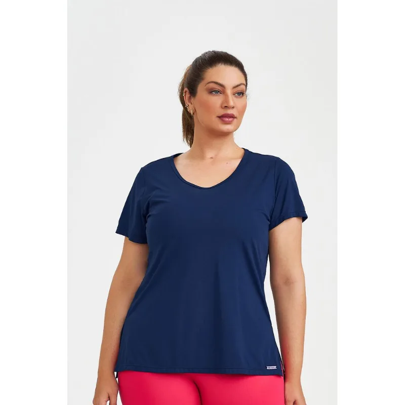 BLUSA ULTRA PLUS SIZE CLASSICA AZUL MARINHO CAJUBRASIL - M1