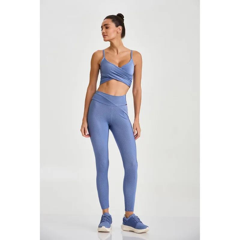 LEGGING CANELADA CÓS ASSIMÉTRICO AZUL PACÍFICO CAJUBRASIL LEGGING CANELADA CÓS ASSIMÉTRICO AZUL PACÍFICO M