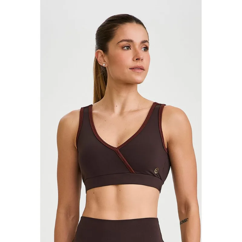 TOP NY COSTAS RESPIRÁVEIS MARROM COFFEE CAJUBRASIL P