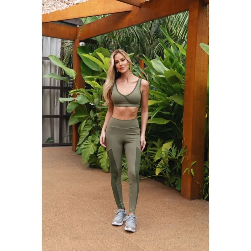 LEGGING NY COM TEXTURA VERDE CIDREIRA CAJUBRASIL P