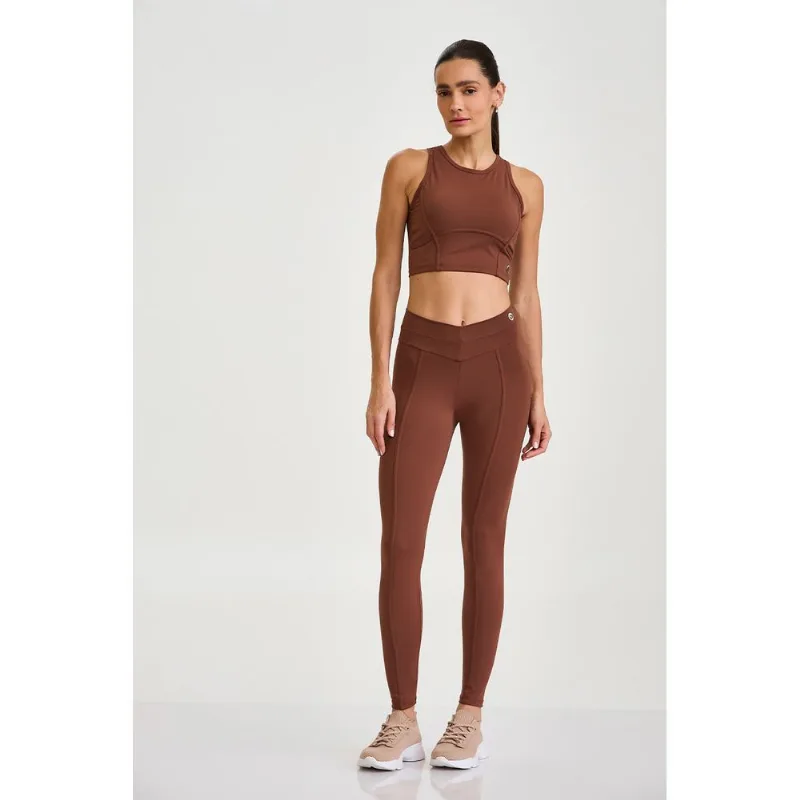 LEGGING AFINA CINTURA ALTA COBERTURA MARROM CAPUCCINO CAJUBRASIL LEGGING AFINA CINTURA ALTA COBERTURA MARROM CAPUCCINO P