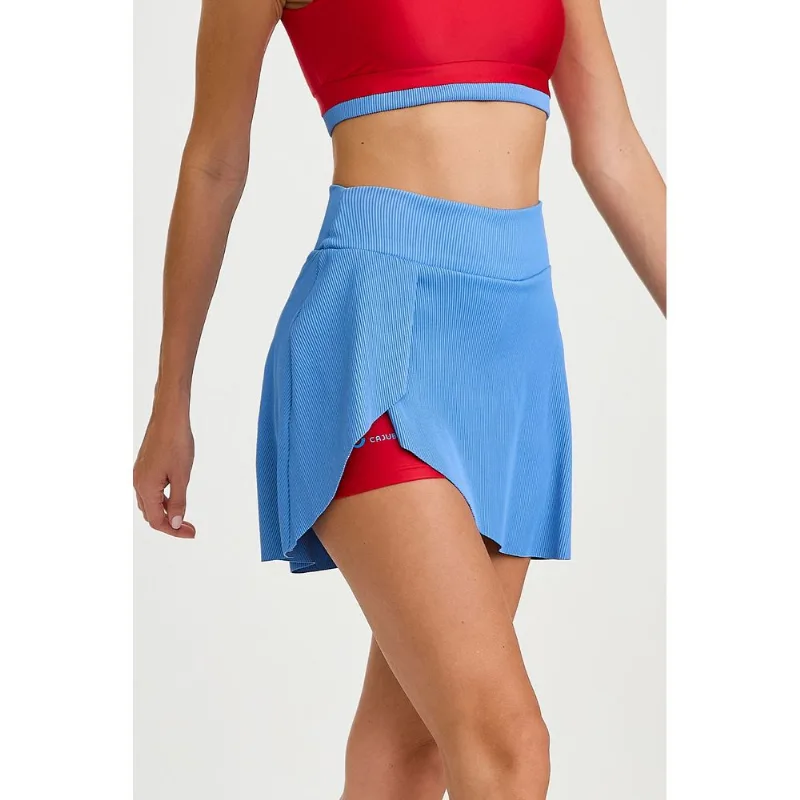 SHORT SAIA CANELADO COM BOLSO INTERNO AZUL CELESTE CAJUBRASIL SHORT SAIA CANELADO COM BOLSO INTERNO AZUL CELESTE G