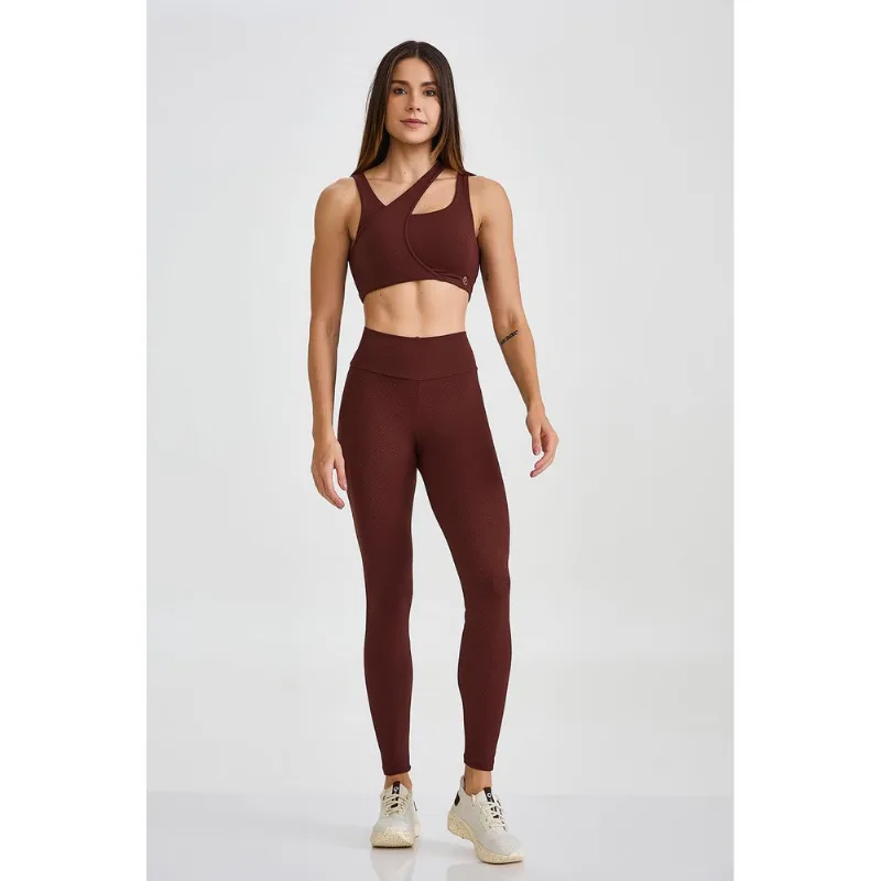 LEGGING CROCHÊ BOLSO CÓS MARROM CAPUCCINO CAJUBRASIL P