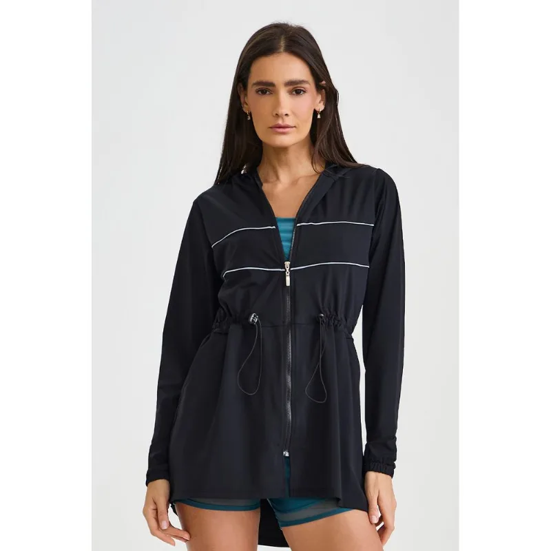 PARKA TAFETÁ SOFT COM REGULADOR PRETO CAJUBRASIL PARKA TAFETÁ SOFT COM REGULADOR PRETO P