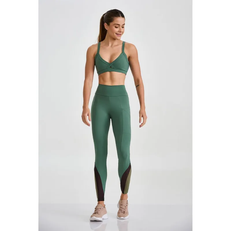 LEGGING ALTA COBERTURA COM BOLSOS VERDE EUCALIPTO CAJUBRASIL P