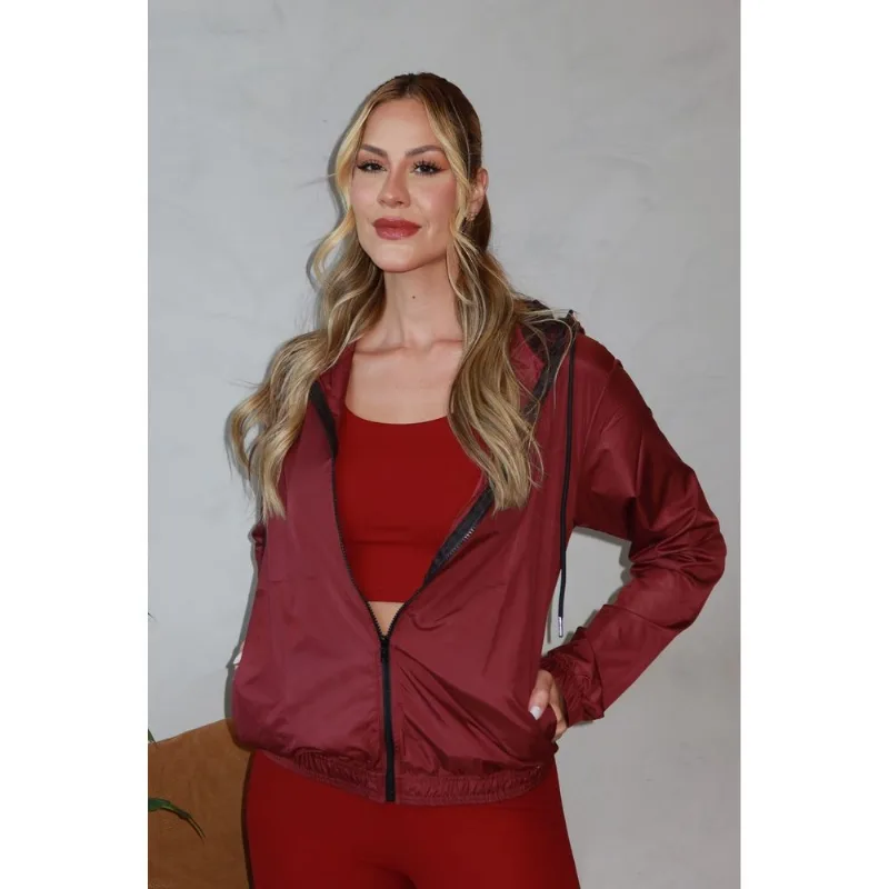 CORTA-VENTO COM BOLSOS VINHO BAROLO CAJUBRASIL CORTA-VENTO COM BOLSOS VINHO BAROLO P