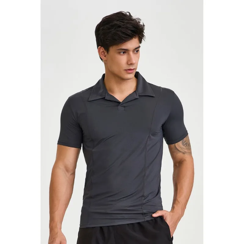 CAMISETA POLO MASCULINA SEM BOTÃO CINZA CARBOX CAJUBRASIL CAMISETA POLO MASCULINA SEM BOTÃO CINZA CARBOX M