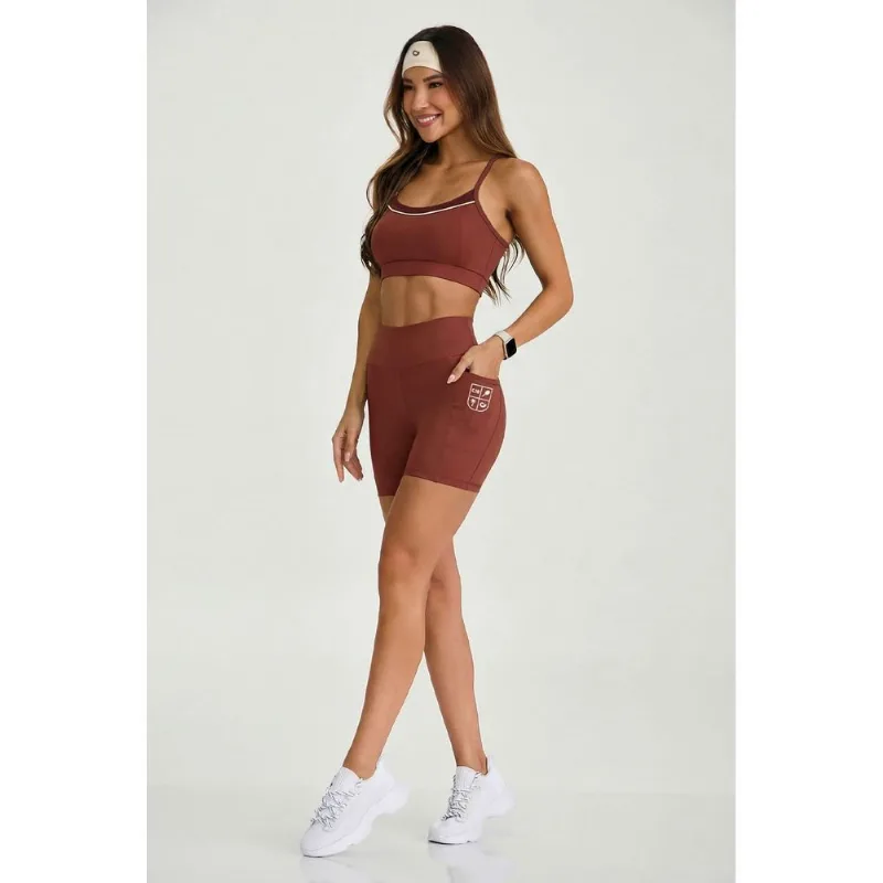 SHORT BOLSOS PROTEÇÃO UV MARROM SIENA G