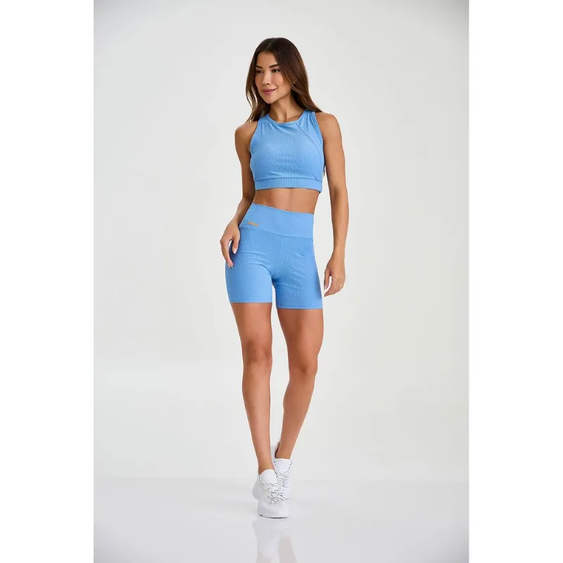 SHORT CANELADO ADAPTIV COM BOLSOS AZUL CELESTE CAJUBRASIL SHORT CANELADO ADAPTIV COM BOLSOS AZUL CELESTE G