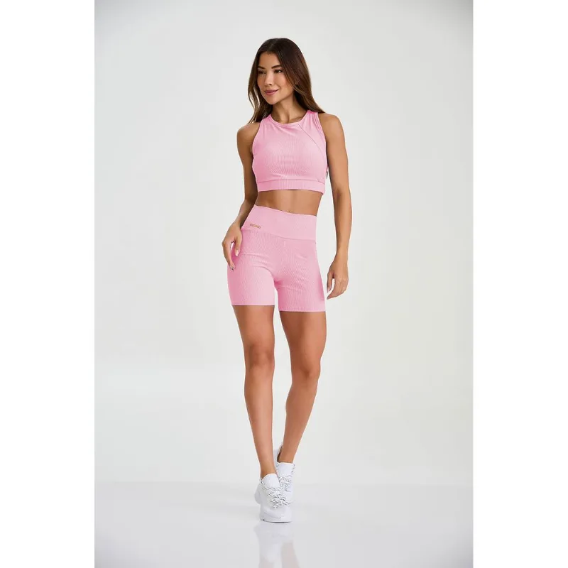 SHORT CANELADO ADAPTIV COM BOLSOS ROSA BALLERINA CAJUBRASIL SHORT CANELADO ADAPTIV COM BOLSOS ROSA BALLERINA G