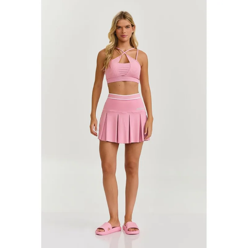 SHORT SAIA LIGHT COM ELÁSTICO ROSA BALLERINA CAJUBRASIL - P