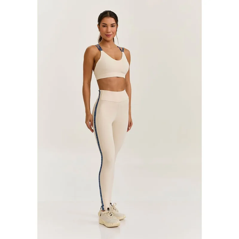 LEGGING ZERO TRANSPARÊNCIA BOLSO CÓS COM COMPRESSÃO OFF WHITE CAJUBRASIL - G