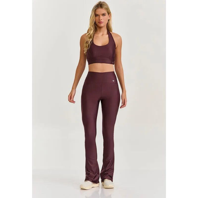 LEGGING FLARE COM BOLSO VINHO EBANO CAJUBRASIL - GG