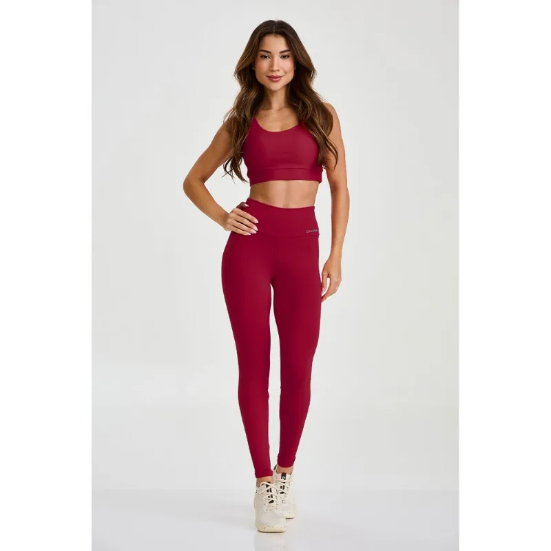 LEGGING LIPO SENSE CAJU VERMELHO CARMIM CAJUBRASIL - GG