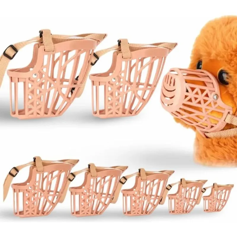 3x Kit 7 Focinheiras Plástica Ajustável Cachorro Tamanho 1 A