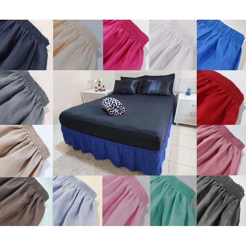 Saia Cama Box Casal Padrão E Queen- Ajustável