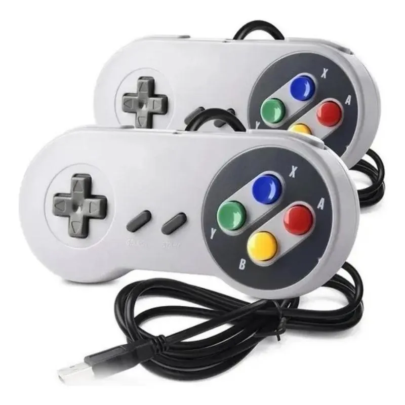 3x Kit 2 Tz Kp-3124 Controles Nintendo Snes Usb Para Pc Wind