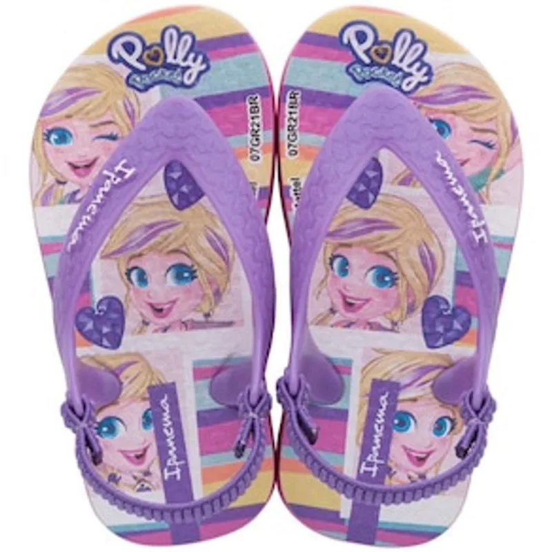 Chinelo Infantil Feminino Polly Ipanema Baby - Rosa/Lilás
