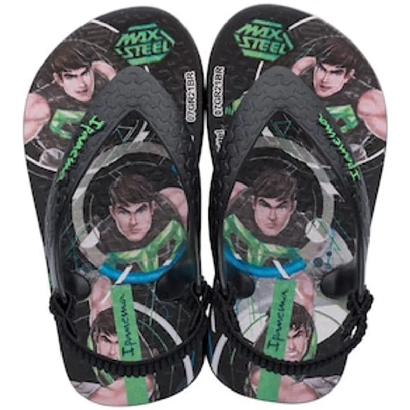 Chinelo Infantil Masculino Max Steel Ipanema Baby - Preto