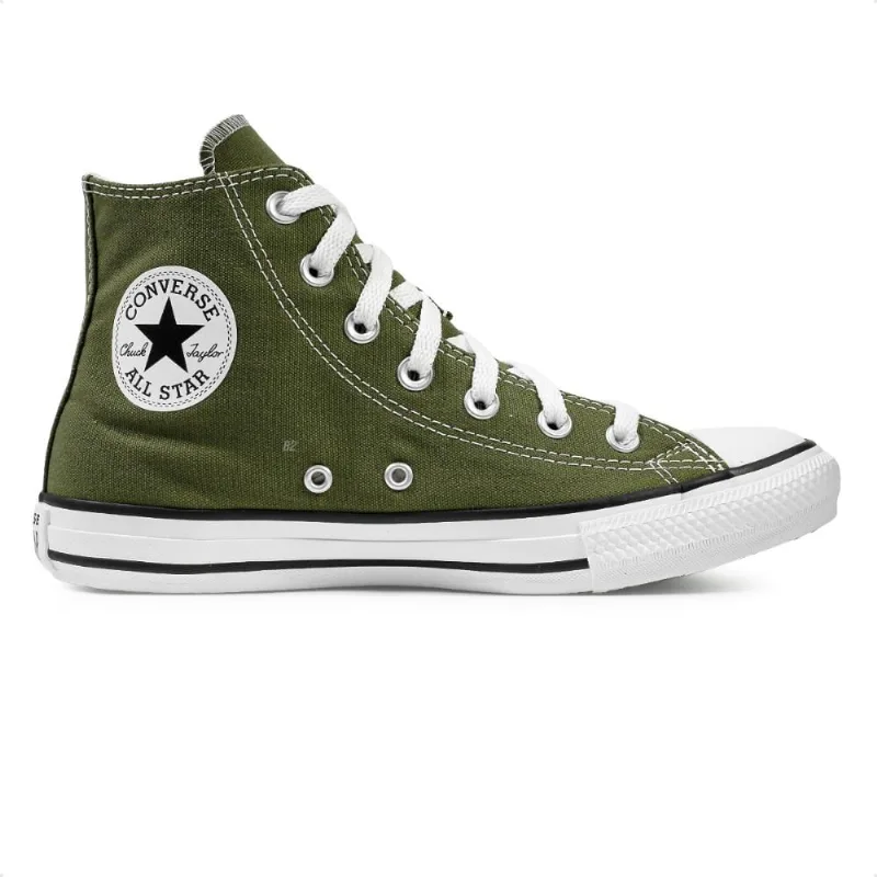 Tênis Conv. Chck Taylor A. Star S. Colors C. Alto Fem. 43 / Verde / Branco